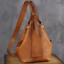 Load image into Gallery viewer, Unique Leather Sling Bag Crossbody Chest Backpack
