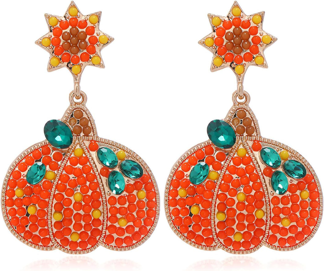 Halloween Pumpkin Earrings Halloween Costumes Party