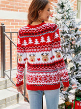 Load image into Gallery viewer, Christmas Reindeer Heart Pattern Cute Knitted Ugly Sweater
