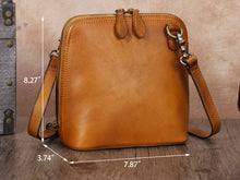 Load image into Gallery viewer, Leather Crossbody Bag Handmade Satchels Small Women Shoulder Purse
