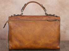 Load image into Gallery viewer, Leather Messenger Bag Handmade Handbag Shoulder Purse
