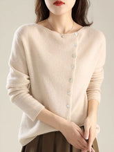 Load image into Gallery viewer, Classic Buttons Down Crew Neck Knitted Cardigan
