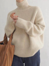 Load image into Gallery viewer, Lazy Warm Simple Turtleneck Sweater knitted Pullover
