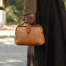 Load image into Gallery viewer, Brown Handmade Leather Bag Doctor Bag Crossbody Bag
