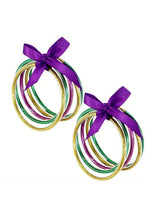 Load image into Gallery viewer, 5 PCS Glitter Jelly Bow Knot Ribbon Bracelet Set
