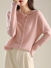 Load image into Gallery viewer, Classic Buttons Down Crew Neck Knitted Cardigan
