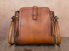 Load image into Gallery viewer, Handmade Vintage Crossbody Bag Leather Handbag
