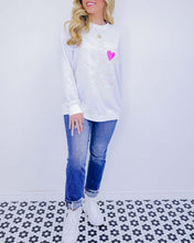 Load image into Gallery viewer, Halloween Heart Skeleton Sequin Embellished Sweatshirt
