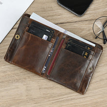 Load image into Gallery viewer, Simple Handmade Genuine Leather Wallet Purse
