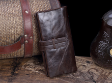 Load image into Gallery viewer, Handmade Full Grain Leather Long Wallet Purse
