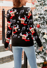 Load image into Gallery viewer, Novelty Funny Elk Reindeer Sweater Crew Neck Long Sleeve Pullover Christmas Sweater
