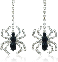 Load image into Gallery viewer, Halloween CZ Spider Earrings
