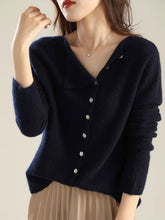 Load image into Gallery viewer, Classic Buttons Down Crew Neck Knitted Cardigan
