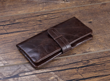Load image into Gallery viewer, Handmade Full Grain Leather Long Wallet Purse
