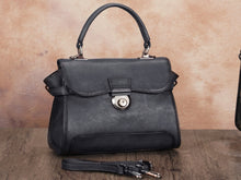 Load image into Gallery viewer, Leather Satchel Crossbody Bag Women Handmade Vintage Handle Handbag Purse
