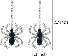 Load image into Gallery viewer, Halloween CZ Spider Earrings
