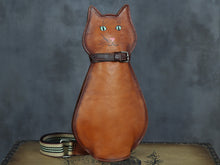 Load image into Gallery viewer, Lovely Cat Leather Sling Bag Crossbody Backpack
