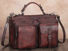 Load image into Gallery viewer, Leather Messenger Bag Handmade Handbag Shoulder Purse
