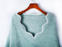 Load image into Gallery viewer, Grey Trimmed Long Sleeve Sweater
