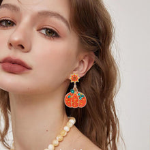 Load image into Gallery viewer, Halloween Pumpkin Earrings Halloween Costumes Party
