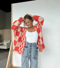 Load image into Gallery viewer, Casual Plaid Loose Knitted Outerwear Cardigan
