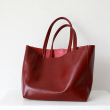 Load image into Gallery viewer, Simple Large Tote Leather Bag
