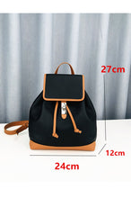 Load image into Gallery viewer, Color Block Classic Women Leather Backpack
