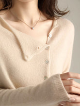 Load image into Gallery viewer, Classic Buttons Down Crew Neck Knitted Cardigan
