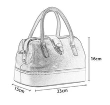 Load image into Gallery viewer, Women Leather Doctor Bag Color Block Weekend Daily Small Handbag Shoulder Bag
