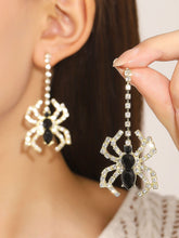 Load image into Gallery viewer, Halloween CZ Spider Earrings
