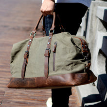 Load image into Gallery viewer, Waxed Canvas Duffel Bag Carry-on Bag

