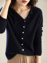 Load image into Gallery viewer, Classic Buttons Down Crew Neck Knitted Cardigan
