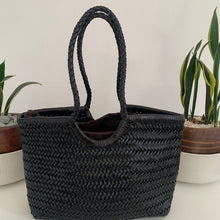 Load image into Gallery viewer, Handmade Woven Leather Basket Bag Handbag Tote Purse
