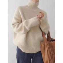 Load image into Gallery viewer, Lazy Warm Simple Turtleneck Sweater knitted Pullover
