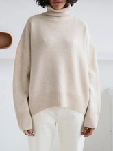 Load image into Gallery viewer, Thickened knitted sweater Loose turtleneck Pullover
