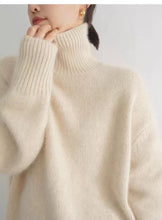 Load image into Gallery viewer, Lazy Warm Simple Turtleneck Sweater knitted Pullover
