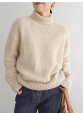 Load image into Gallery viewer, Lazy Warm Simple Turtleneck Sweater knitted Pullover
