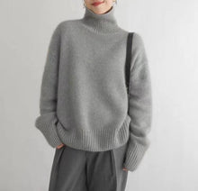 Load image into Gallery viewer, Lazy Warm Simple Turtleneck Sweater knitted Pullover
