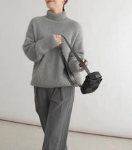 Load image into Gallery viewer, Lazy Warm Simple Turtleneck Sweater knitted Pullover
