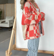 Load image into Gallery viewer, Casual Plaid Loose Knitted Outerwear Cardigan
