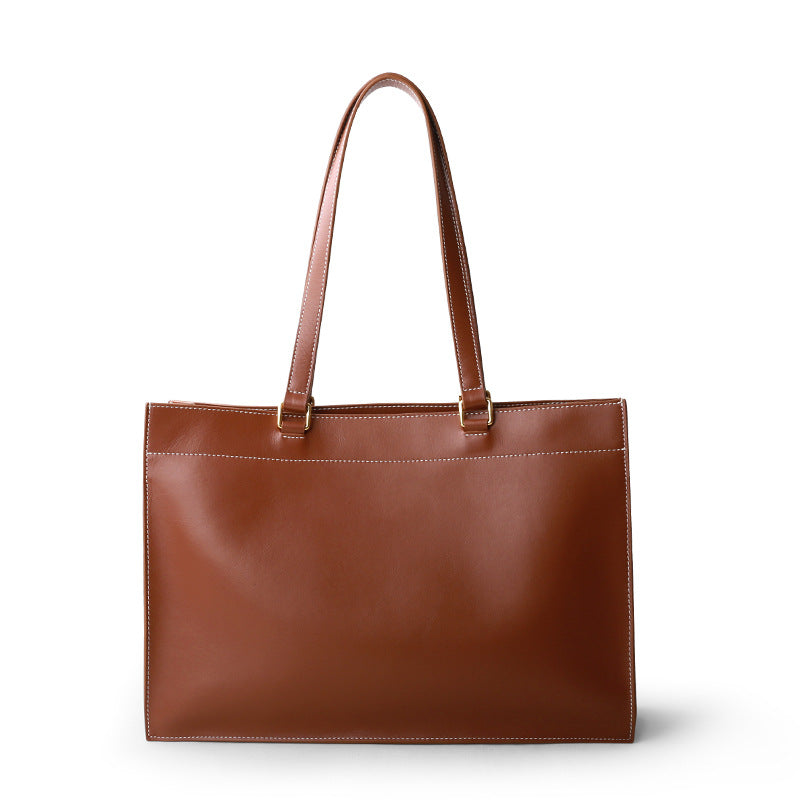 Large Leather Tote Bag Women's Shoulder Bag Briefcase