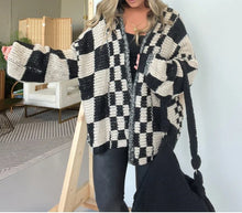 Load image into Gallery viewer, Casual Plaid Loose Knitted Outerwear Cardigan
