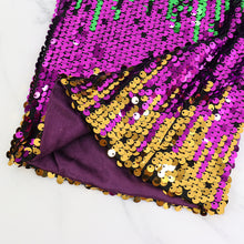 Load image into Gallery viewer, Mardi Gras Color Block Sequins Pants
