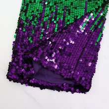 Load image into Gallery viewer, Mardi Gras Color Block Sequins Pants
