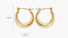 Load image into Gallery viewer, Gold Plated Chunky Small Hoop Earrings
