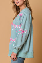 Load image into Gallery viewer, Bow Sequin Casual Loose Long Sleeve Sweatshirt
