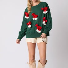 Load image into Gallery viewer, Christmas Bow Embellished Casual Long-sleeved Sweatshirt
