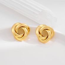 Load image into Gallery viewer, 18K Gold Knot Stud Small Twisted Earring
