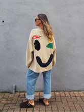 Load image into Gallery viewer, Feel Good Knit Colorful Smiley Face Loose Pullover Sweater
