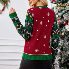 Load image into Gallery viewer, Long Sleeve Casual Crewneck Christmas Sweater Ugly Xmas Pullover
